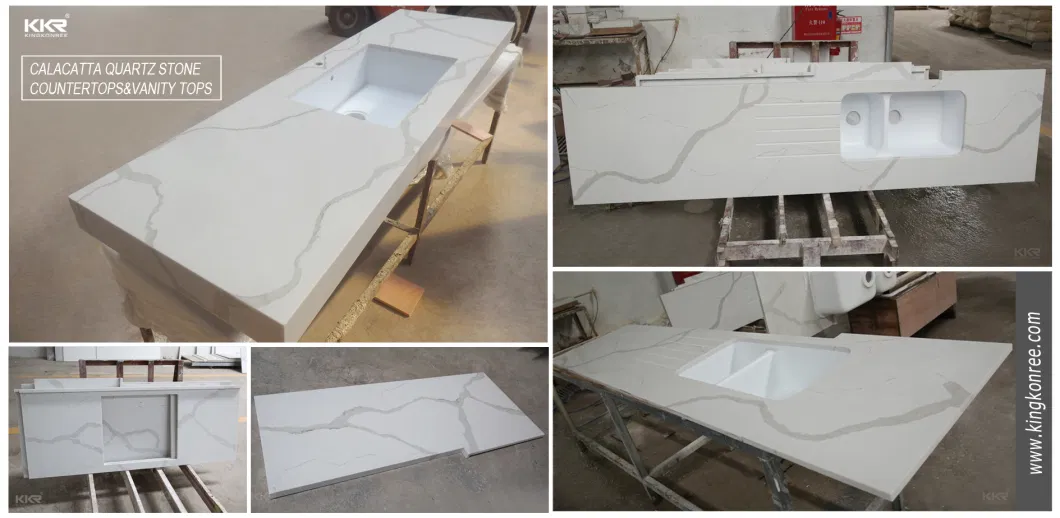 Kingkonree Carrara Quartz Stone Engineered Quartz Stone Slabs