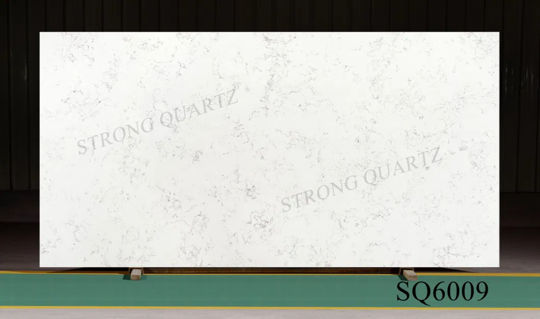 White Small Grain Artificial Quartz Stone Slabs for Engineered Countertops with High Quality